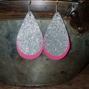 Faux leather earrings